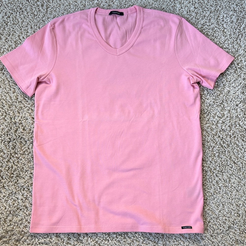 Tom Ford Soft Pink V-Neck Top